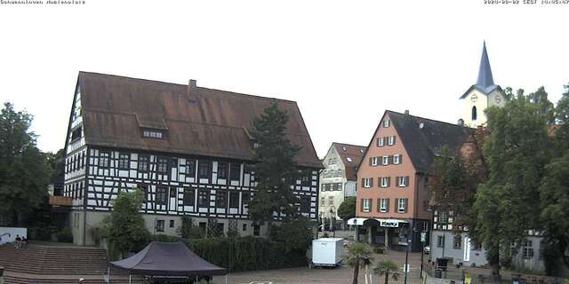 Webcam Schwenningen mit Blick aus der Stadtbibliothek auf den Muslenplatz