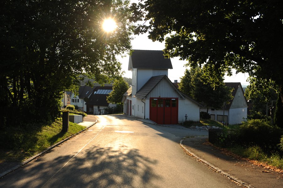 Blick auf das Feuerwehrhaus.