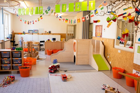 Ein Spielzimmer in einer städtischen Kindertagesstätte.