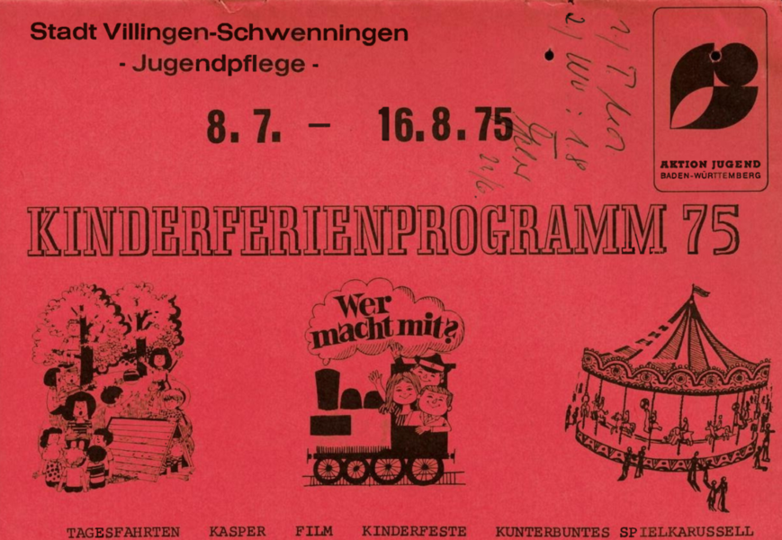 Kinderferienprogramm 1975 - Wer macht mit?